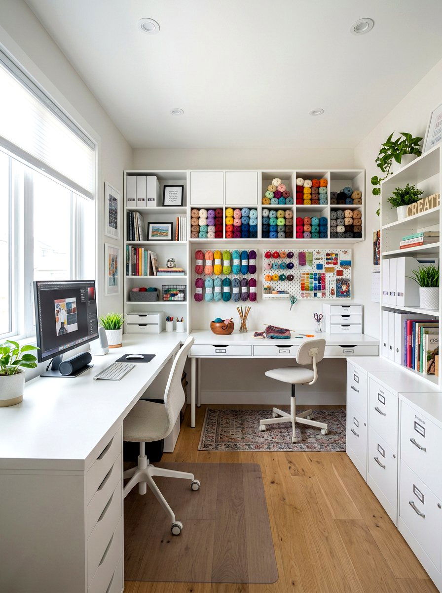 Office Craft Room - 30 knitting room ideas