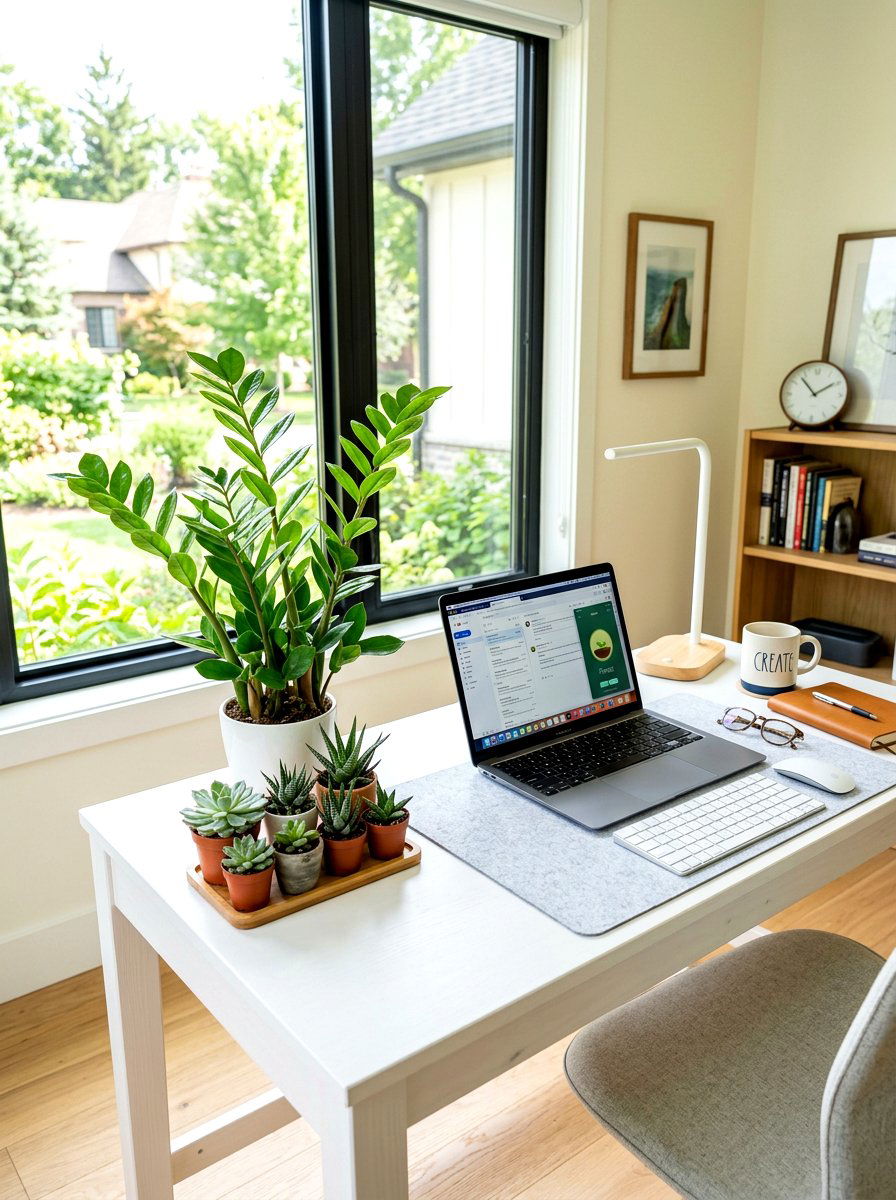 Office Desk Plant - 30 indoor garden ideas