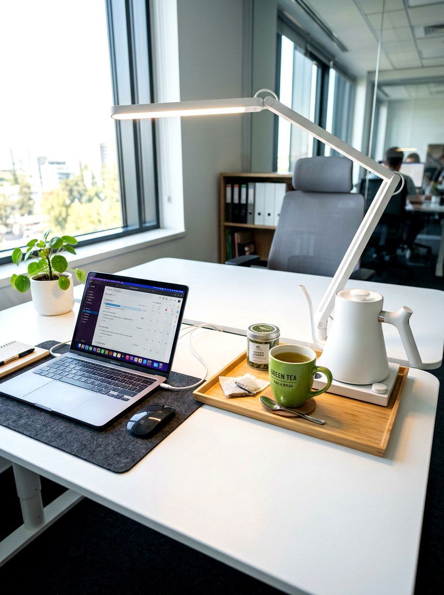 Office Desk Tea Station - 30 tea nook ideas