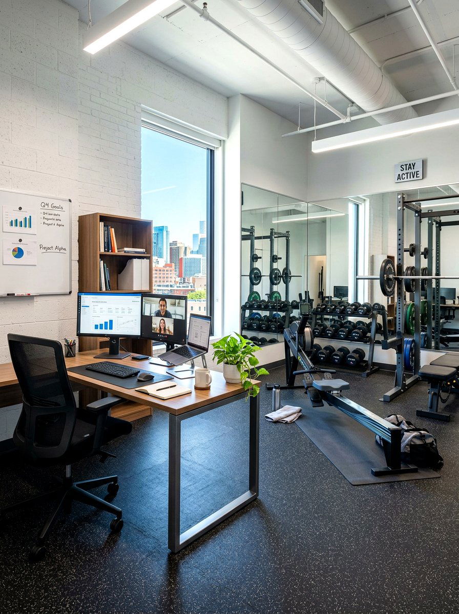 Office Gym Combo - 30 office shed ideas