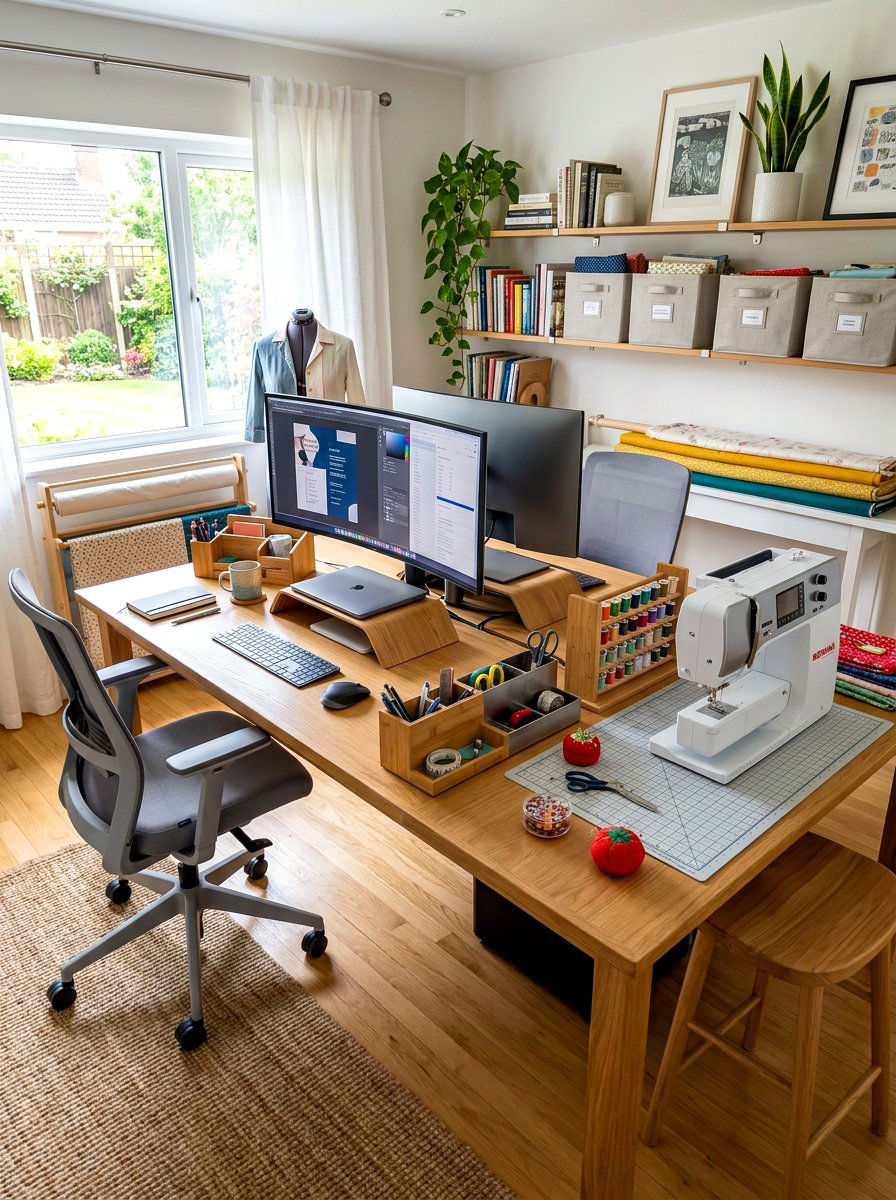 Office Sewing Nook - 30 sewing nook ideas