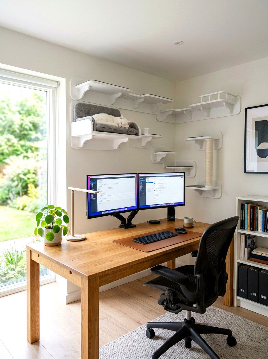 Office cat wall setup - 30 cat climbing wall ideas