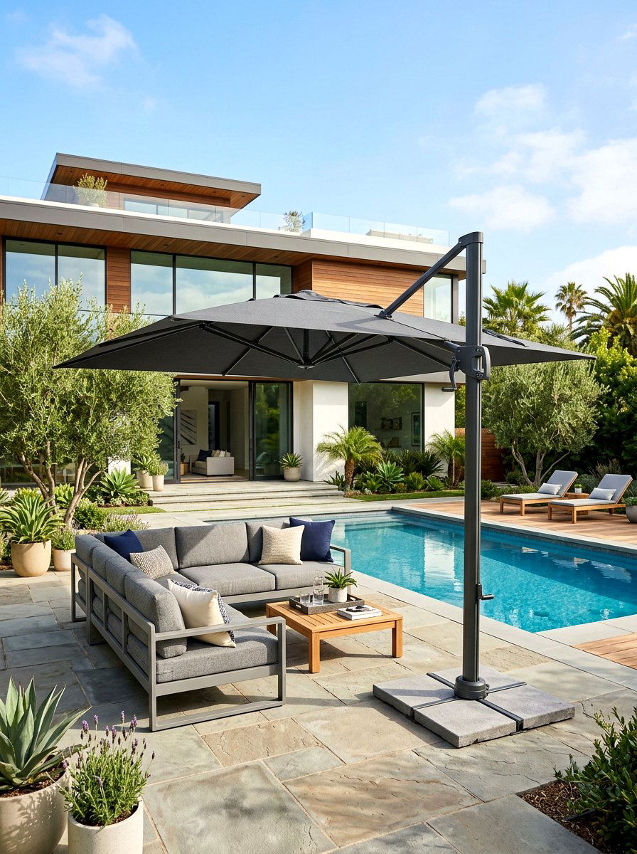 30 Poolside Umbrella Lounge Ideas for Shade That Looks Amazing