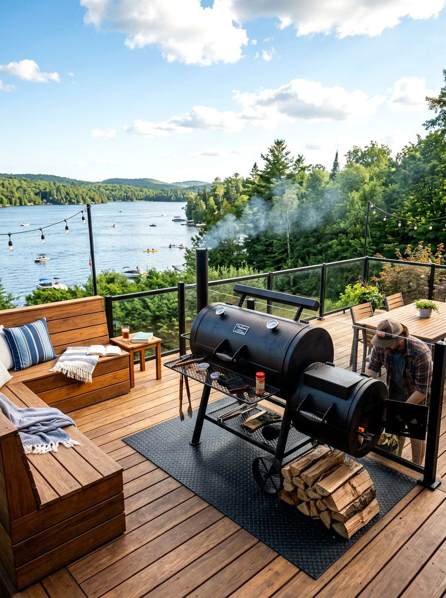 Offset Smoker Deck - 30 smoker station ideas
