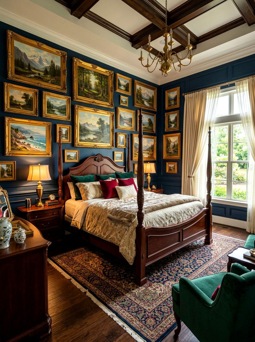 Oil Painting Decor Bedroom - 30 old money bedroom ideas