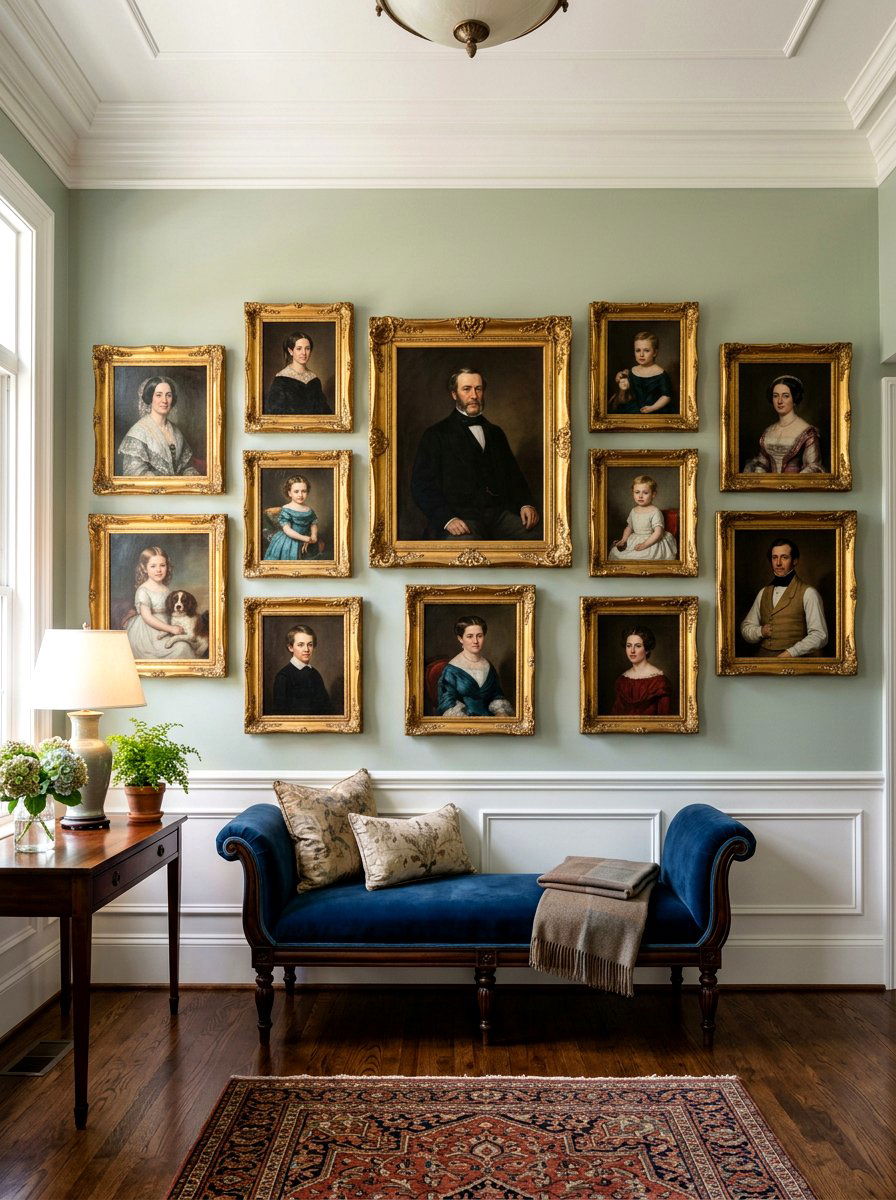 Oil Portrait Gallery - 30 old money foyer ideas