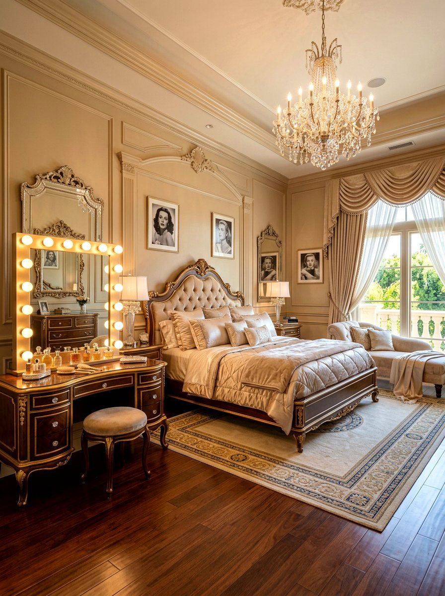 Old Hollywood Glamour Bedroom - 30 girl teen room vintage ideas