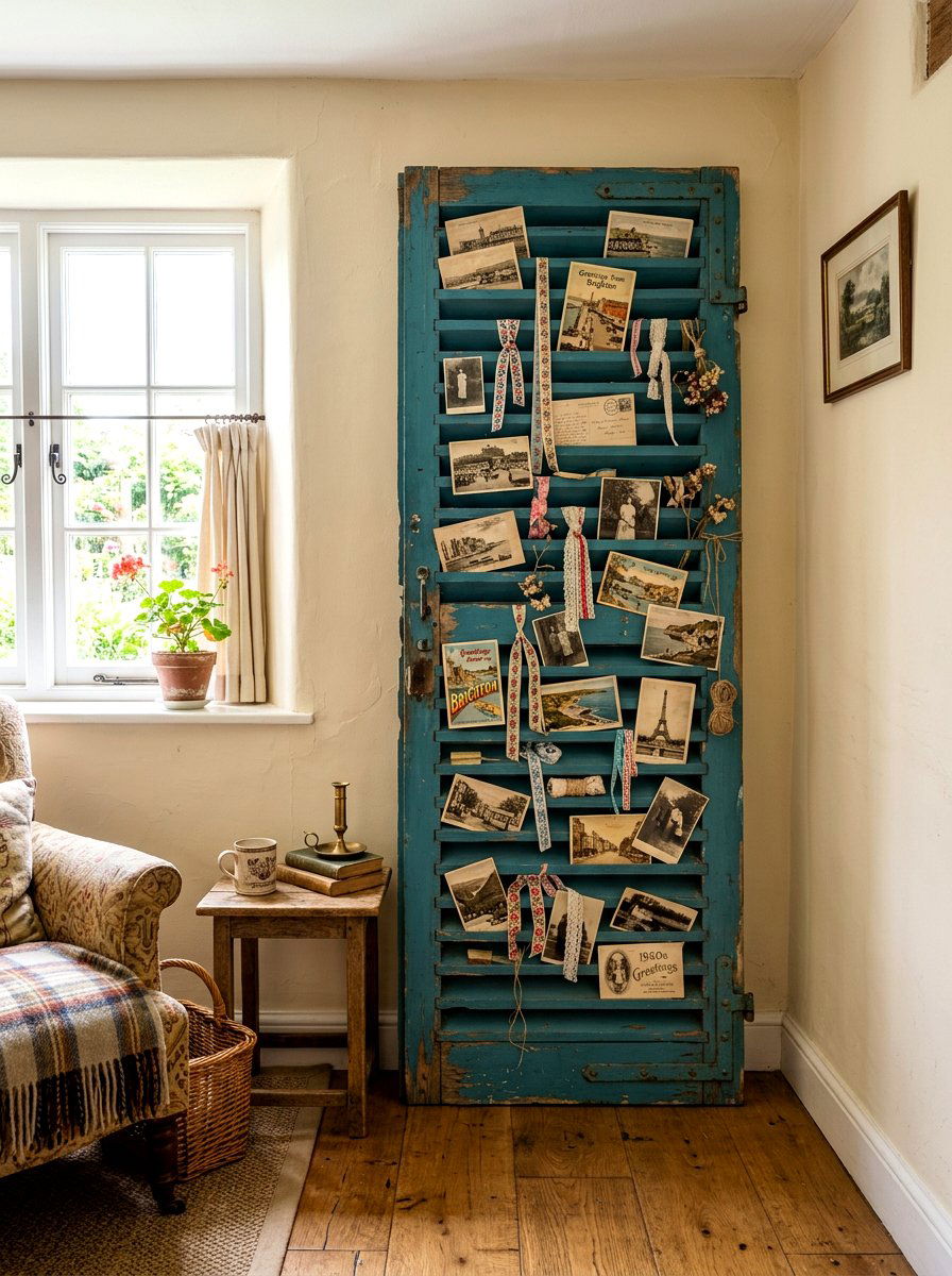 Old Shutter Display - 30 mood board wall ideas