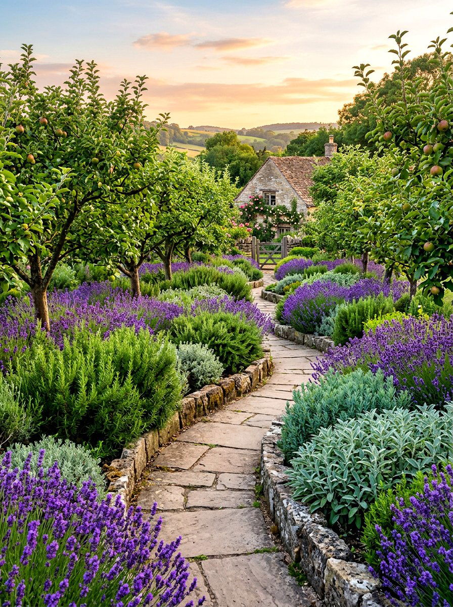 Old World Herb Orchard - 30 orchard backyard ideas