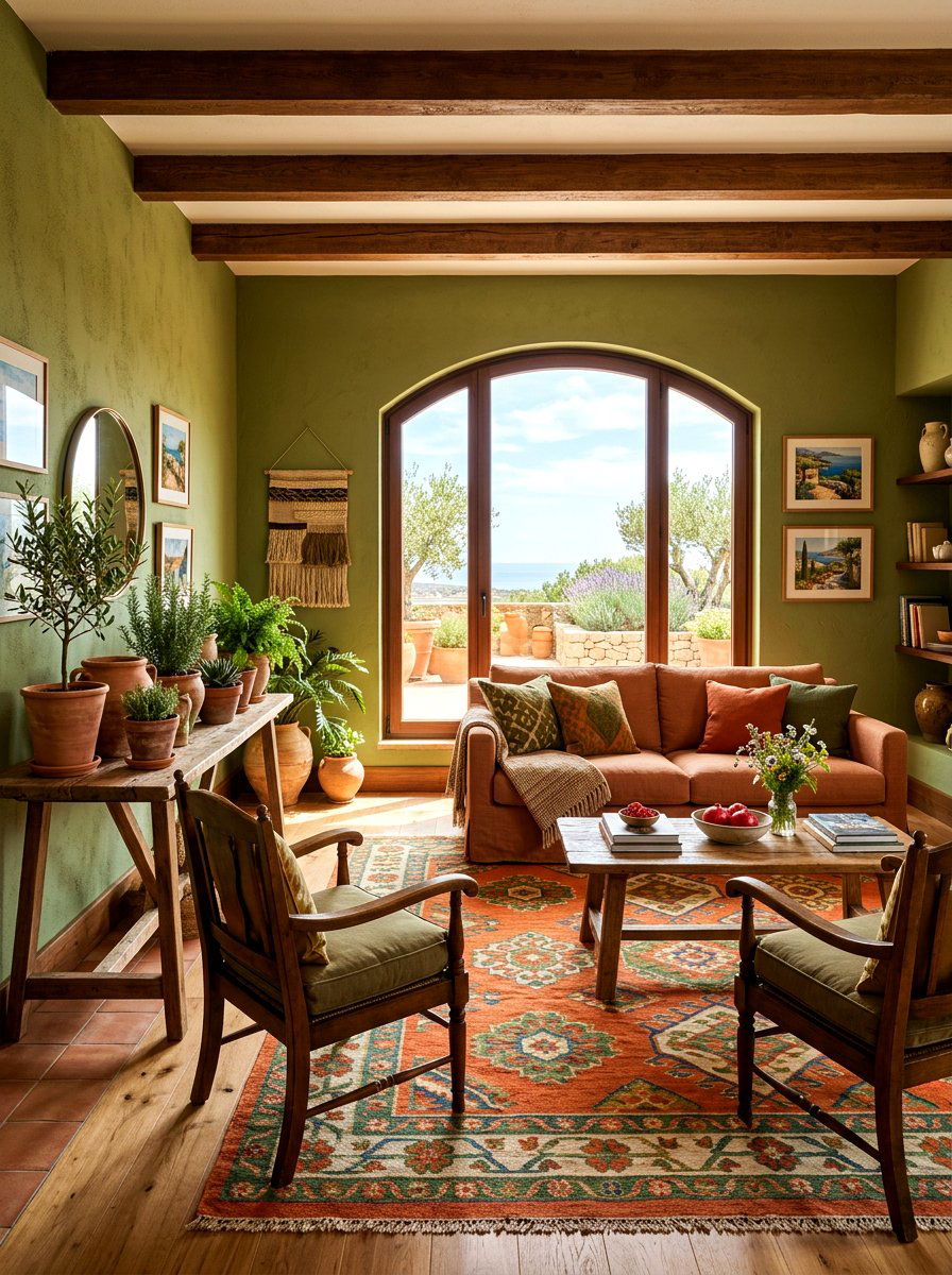Olive And Terracotta Living Room - 30 deep olive lounge ideas