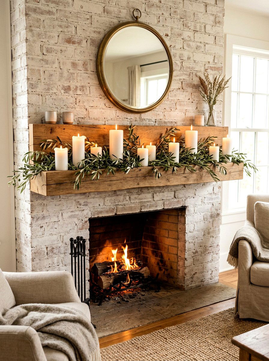 Olive Branch And Pillar Candles - 30 olive branch centerpiece ideas