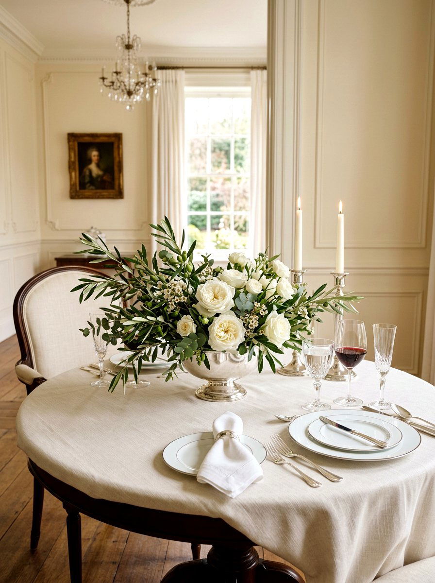 Olive Branch And White Roses - 30 olive branch centerpiece ideas