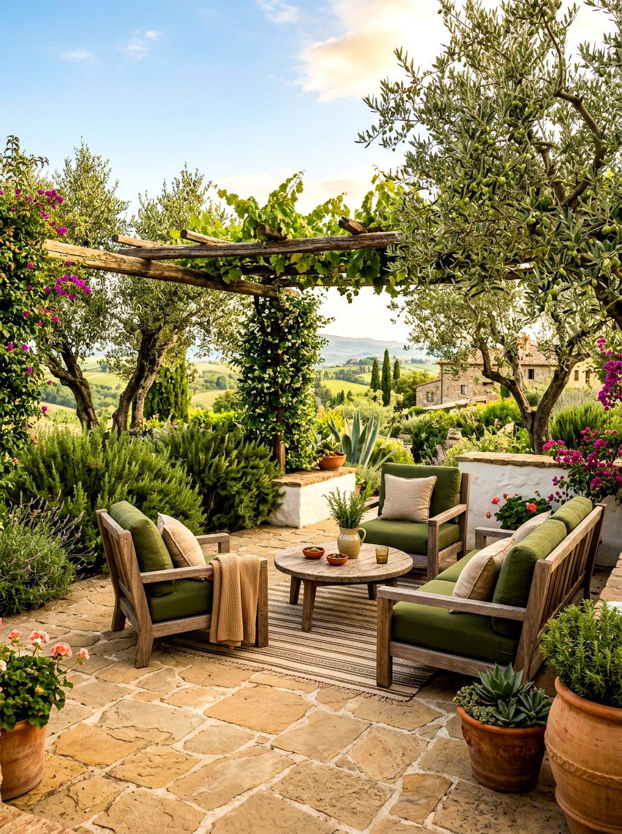 Olive Green And Tan Patio - 30 patio color scheme ideas