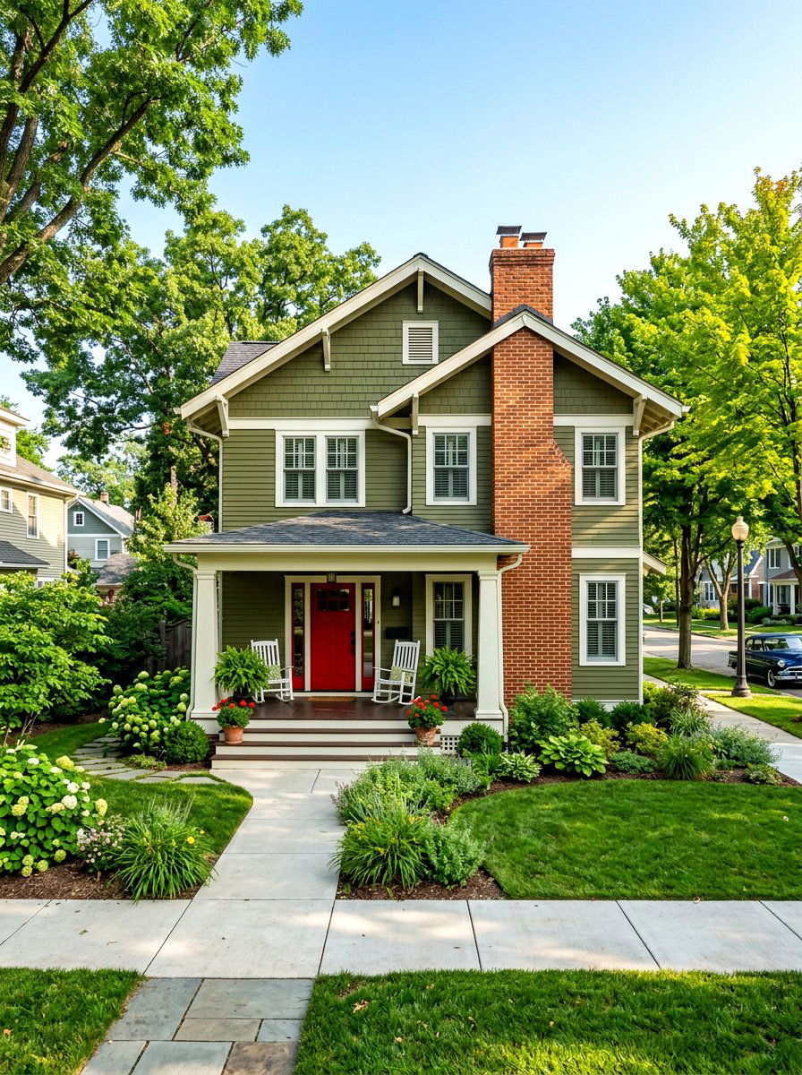 Olive Green Bungalow Exterior - 30 olive green exterior ideas