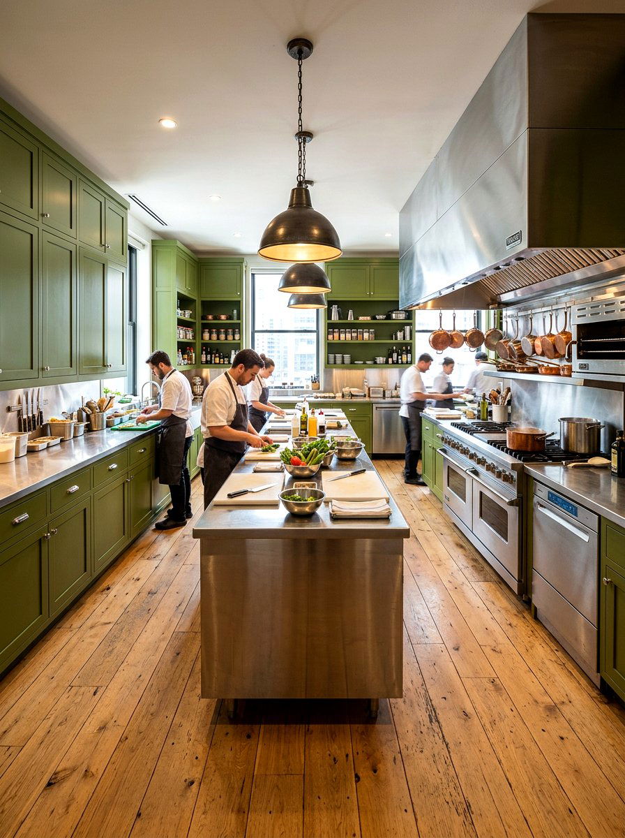 Olive Green Kitchen With Stainless Steel - 30 olive green kitchen aesthetic ideas