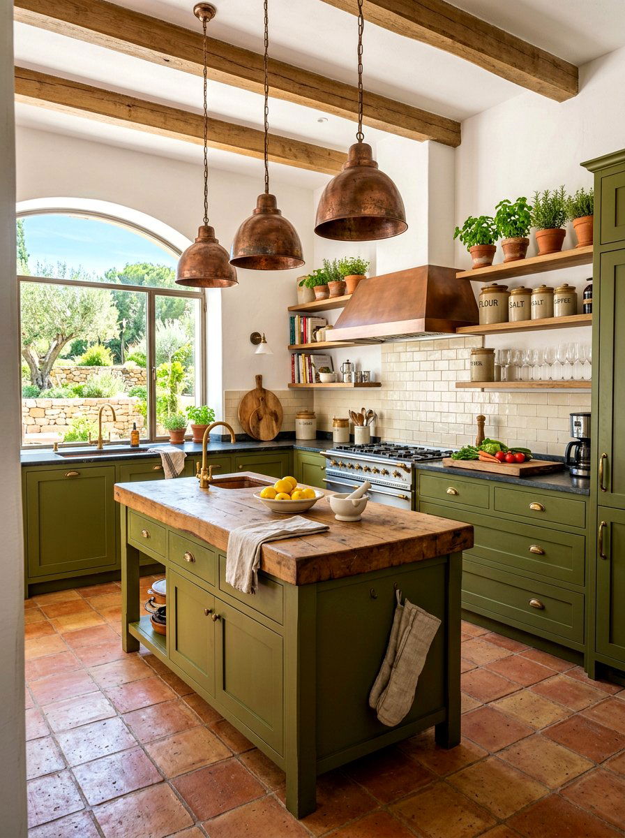 Olive Green Kitchen - 30 green kitchen ideas