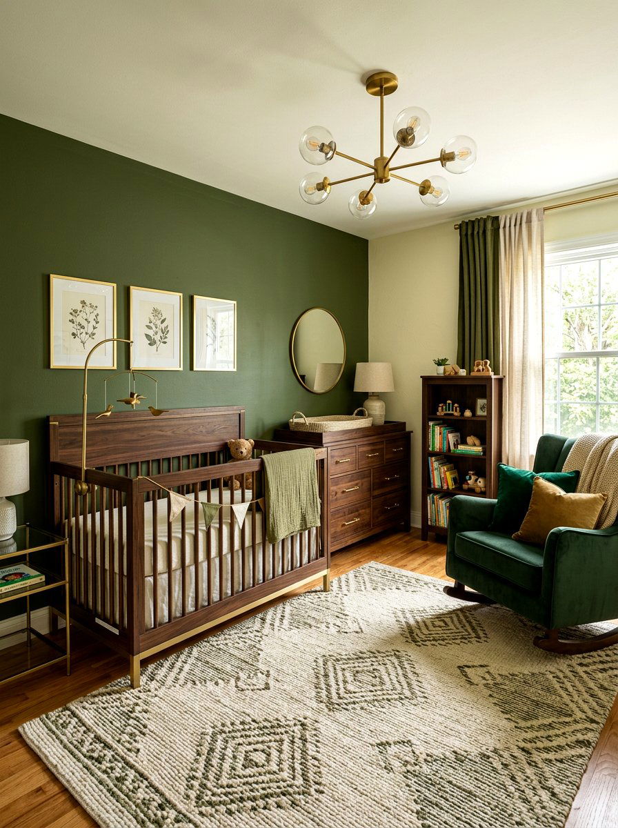 Olive Green Nursery - 30 soft green nursery ideas
