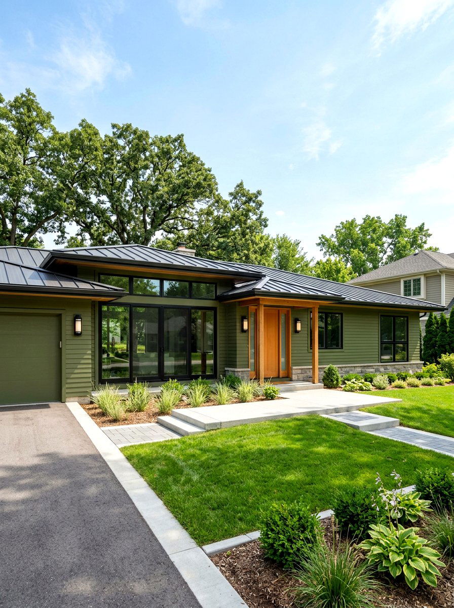 Olive Green Ranch House Exterior - 30 olive green exterior ideas