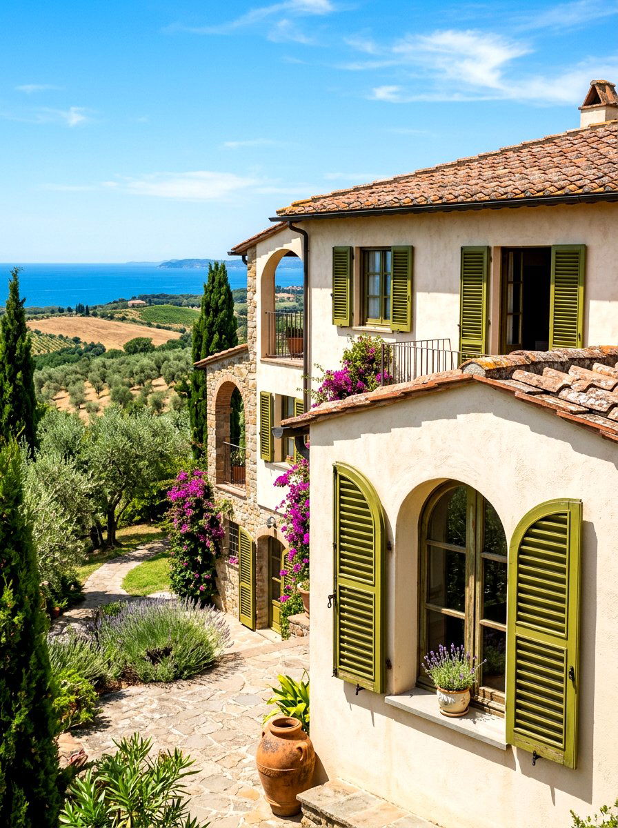 Olive Green Shutters - 30 shutters color ideas