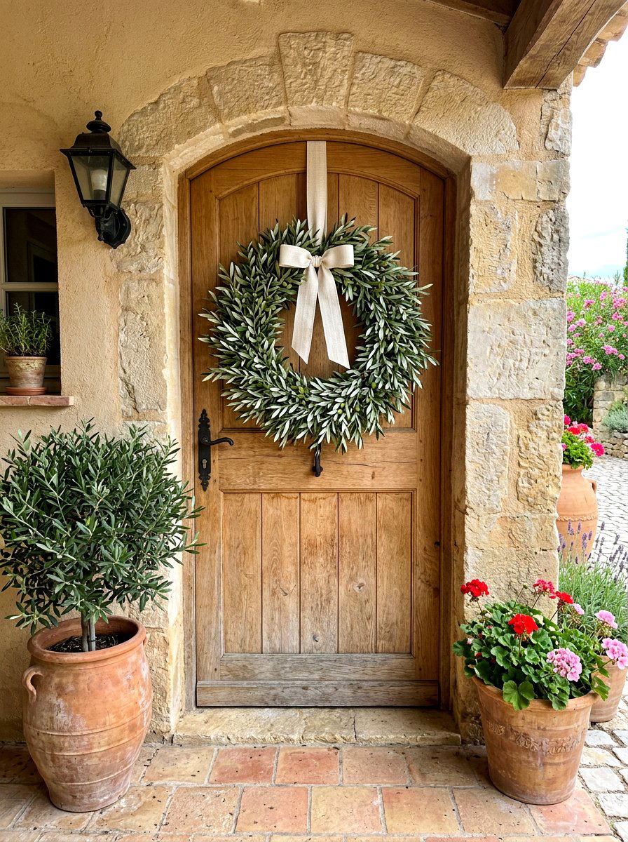 Olive Leaf Wreath - 30 winter wreath ideas