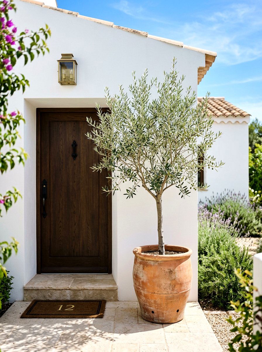 Olive Tree Front Door Planter - 30 front door planter ideas