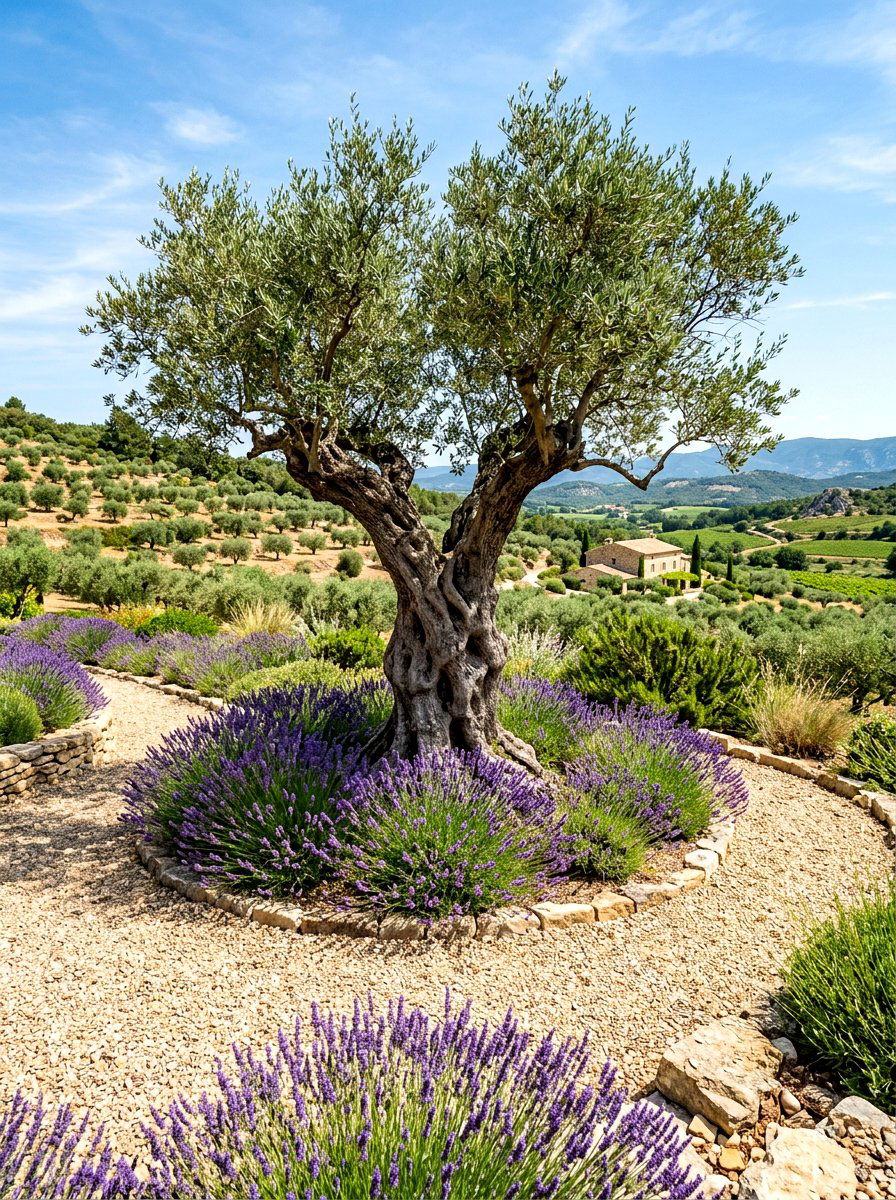 Olive Tree Landscape - 30 drought tolerant landscaping ideas