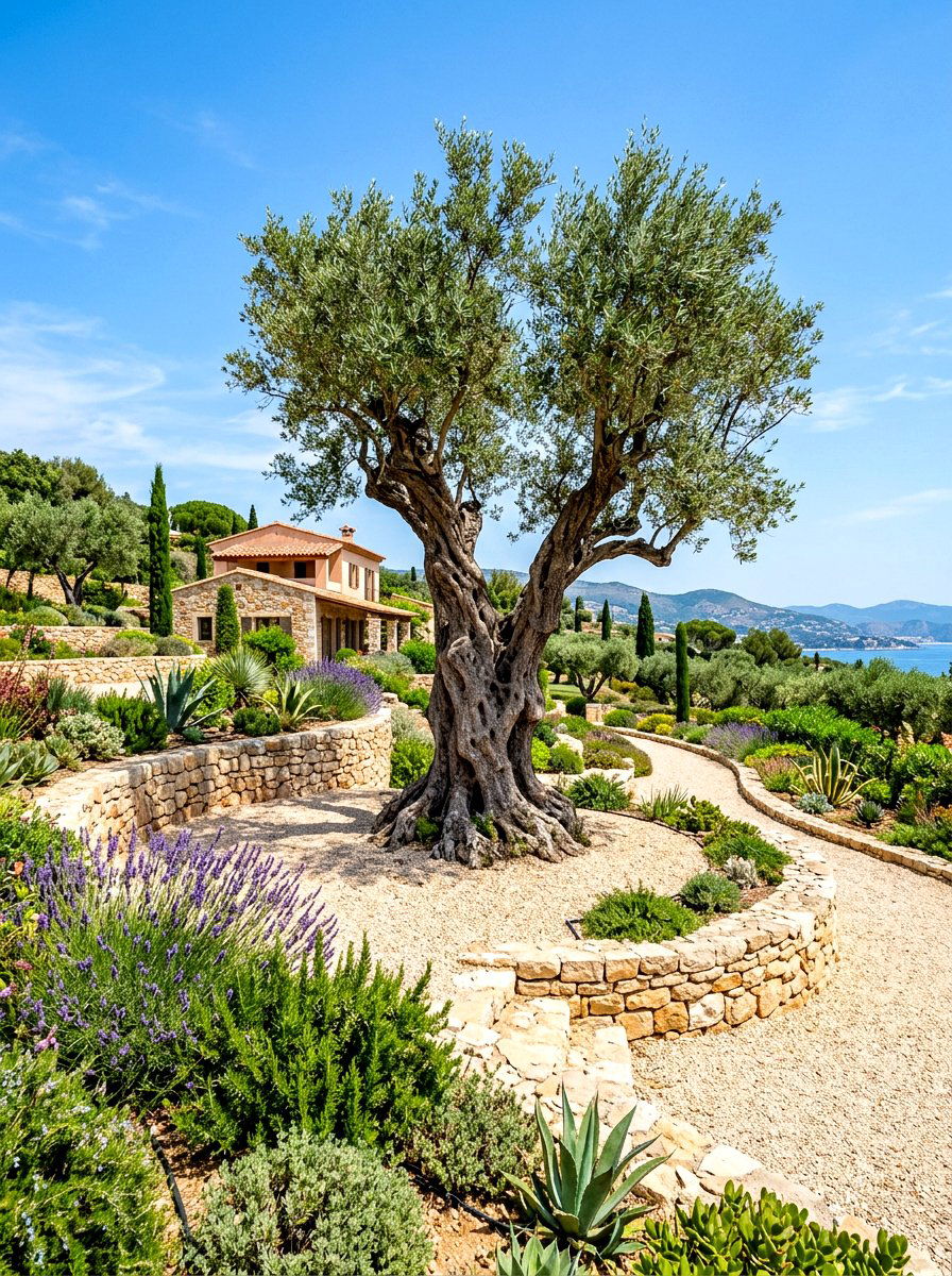Olive Tree Landscaping - 30 Mediterranean garden ideas