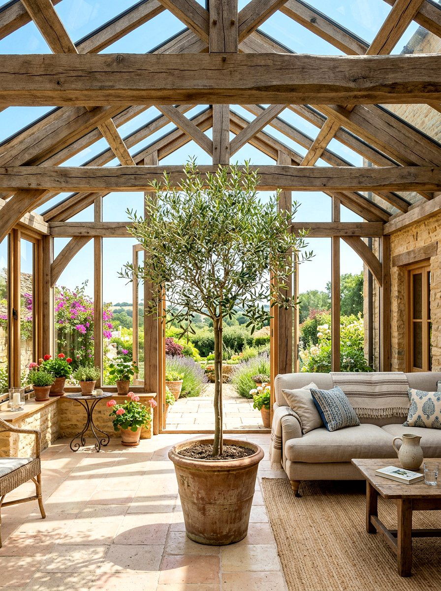 Olive Tree Sunroom - 30 sunroom plant ideas