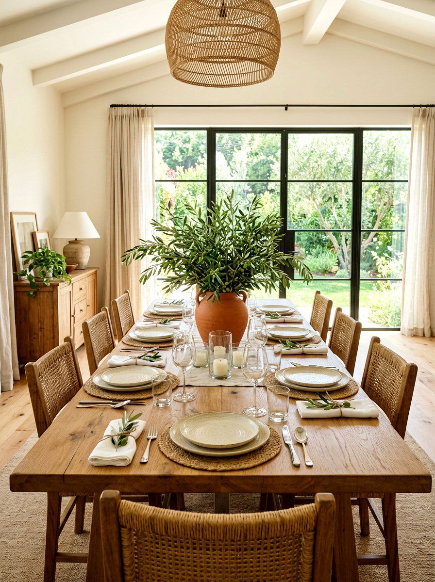 Olive branch centerpiece table - 30 olive tablescape ideas
