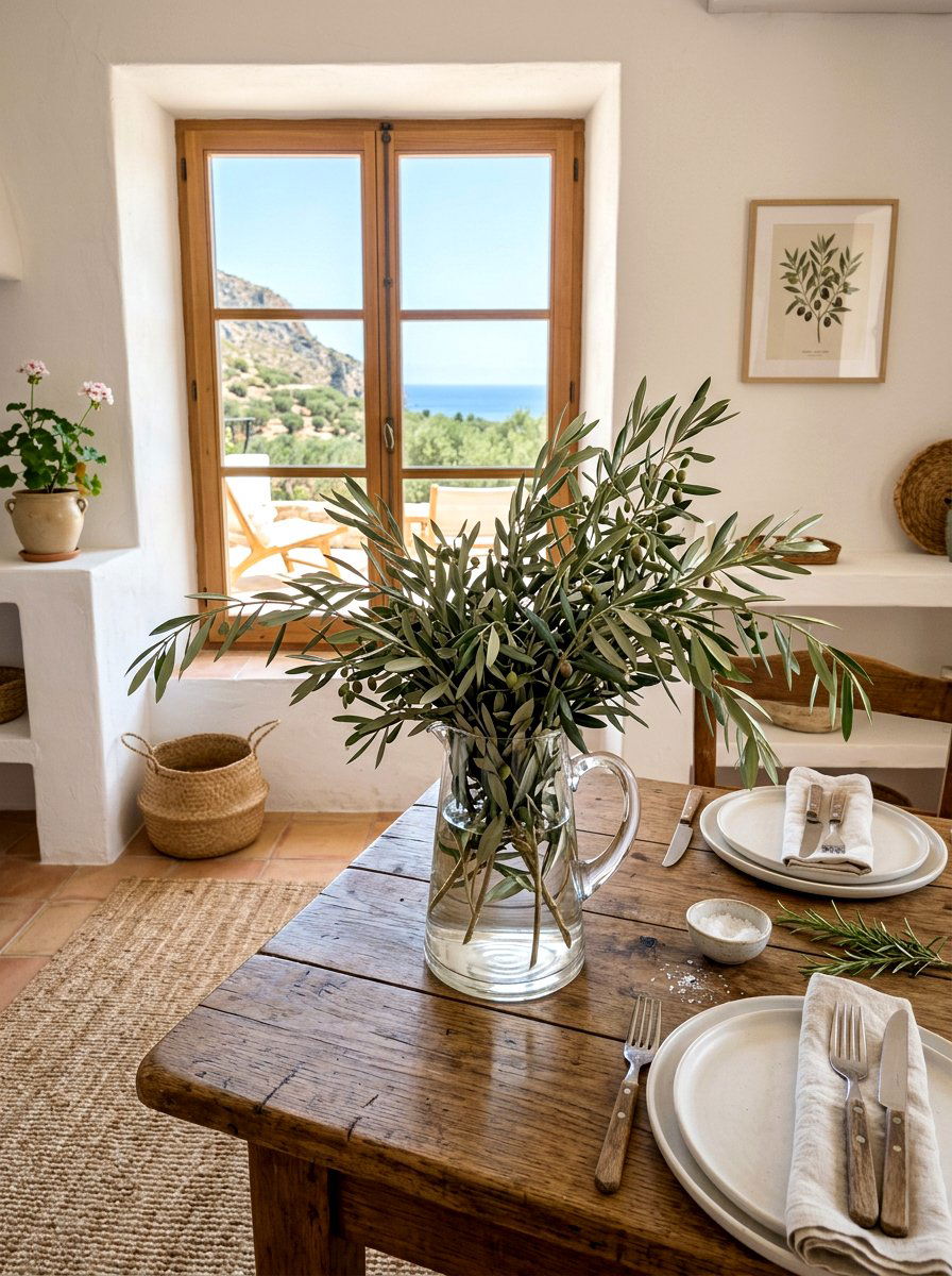 Olive branch greenery - 30 neutral tablescape ideas