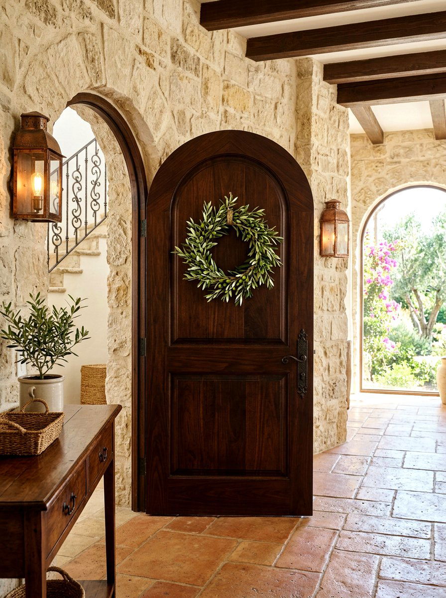 Olive branch wreath - 30 exterior wreath display ideas