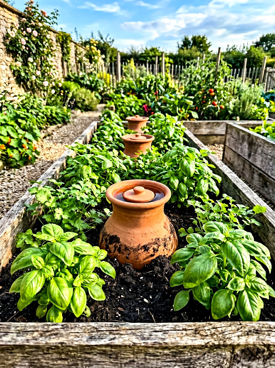 Olla watering pot - 30 raised bed irrigation ideas