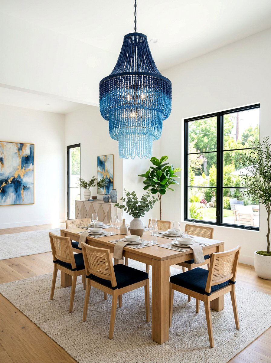 Ombre Beaded Chandelier - 30 beaded chandelier ideas