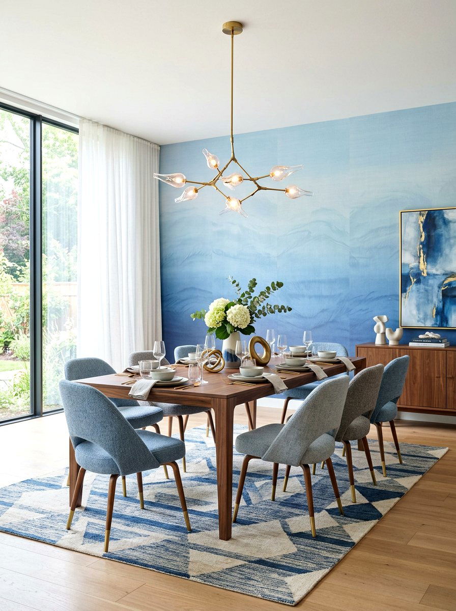 Ombre Dining Room Wallpaper - 30 dining room wallpaper ideas