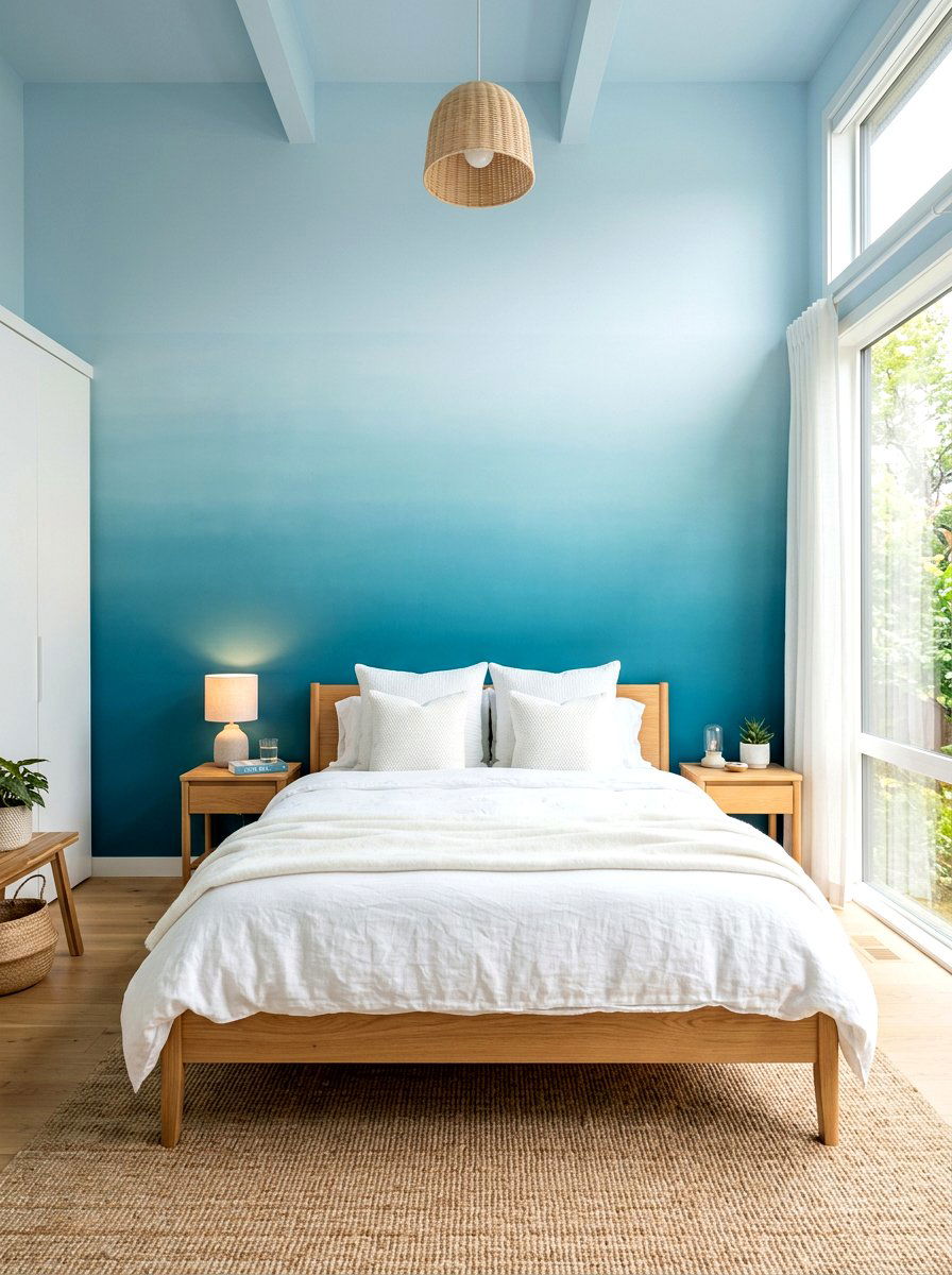 Ombre Headboard Wall Paint - 30 painted headboard wall ideas
