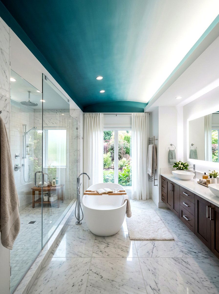 Ombre ceiling mural - 30 ceiling mural ideas
