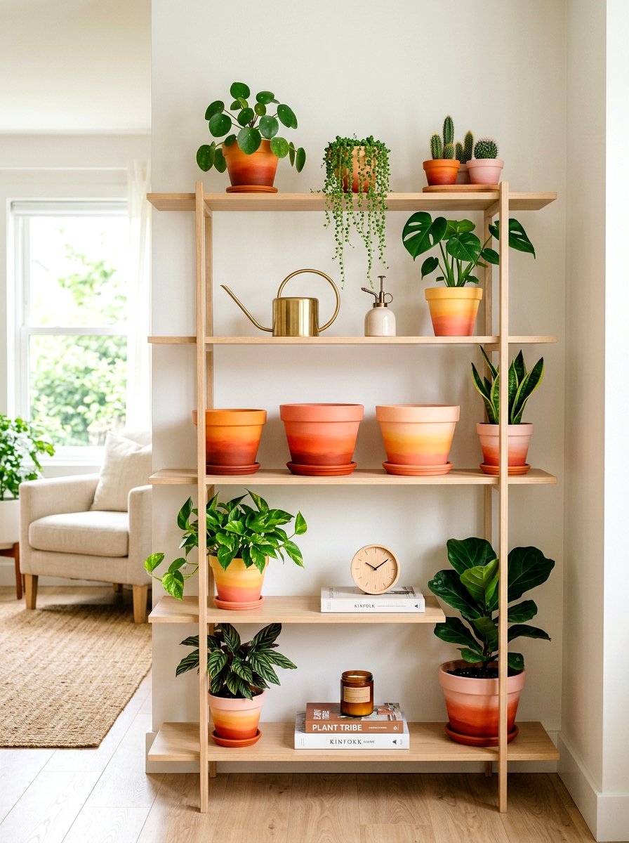 Ombre painted terracotta pots - 30 terracotta pot ideas