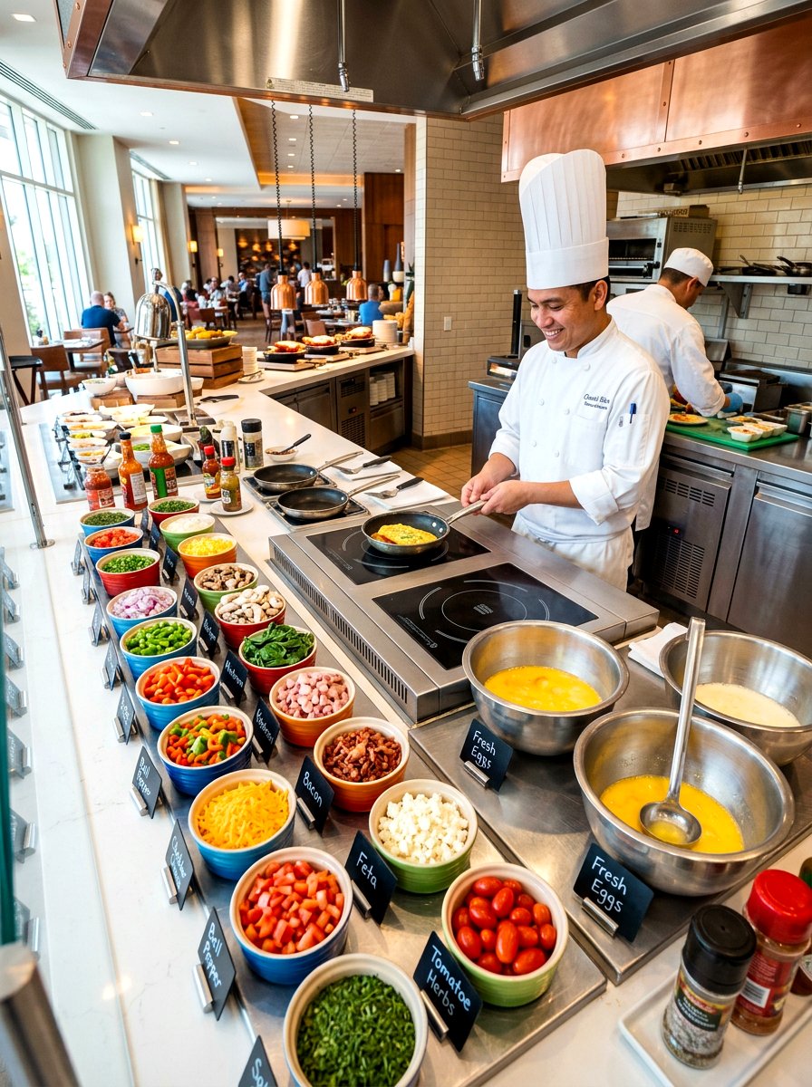 Omelet Bar Buffet - 30 breakfast buffet ideas