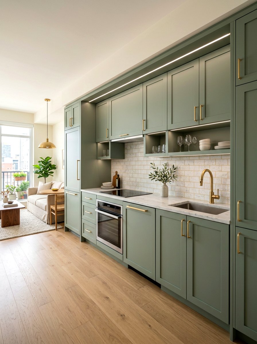One Wall Kitchen - 30 tiny apartment kitchen ideas