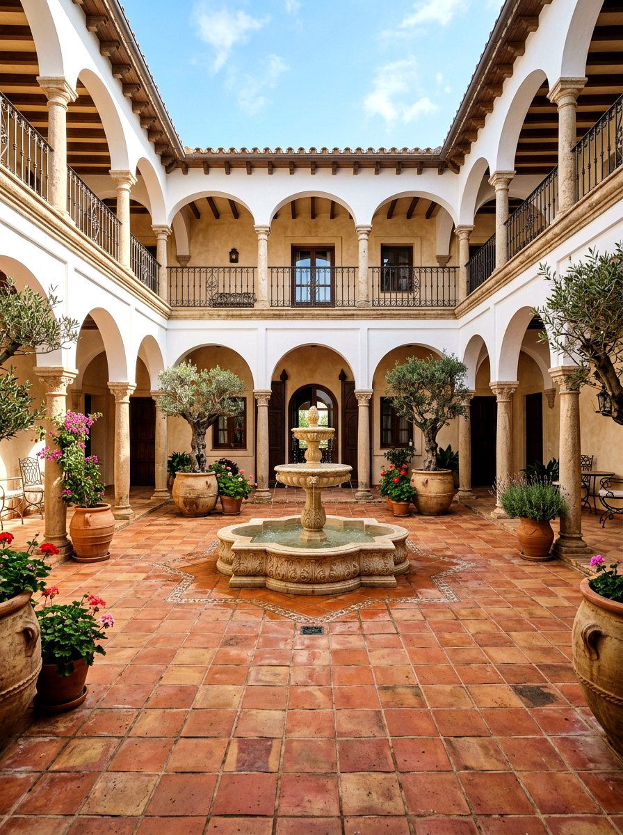 Open Air Courtyard - 30 Mediterranean house exterior ideas