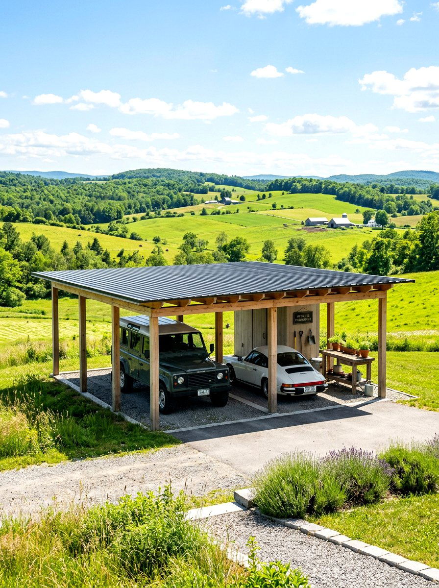 Open Air Farmhouse Carport - 30 farmhouse carport ideas
