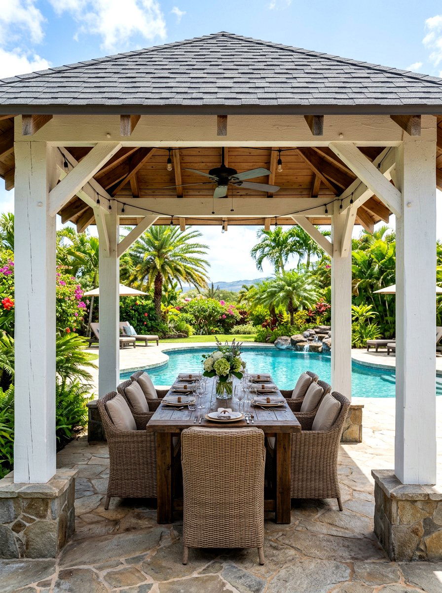 Open Air Pavilion - 30 pool cabana patio ideas