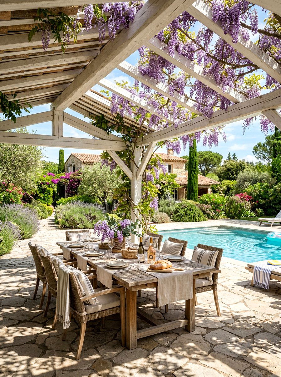 Open Air Pool Pergola - 30 pool cabana ideas