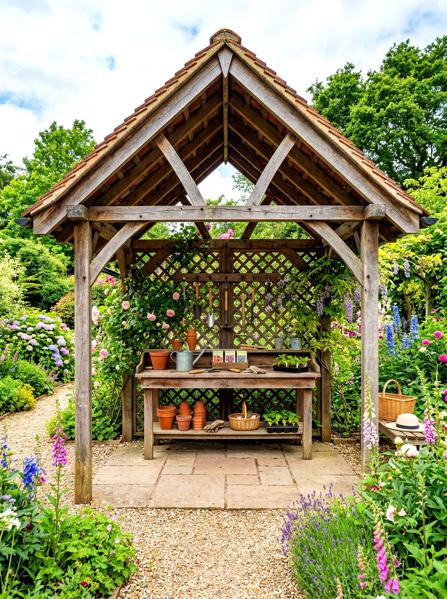 Open Air Potting Shed - 30 potting shed ideas