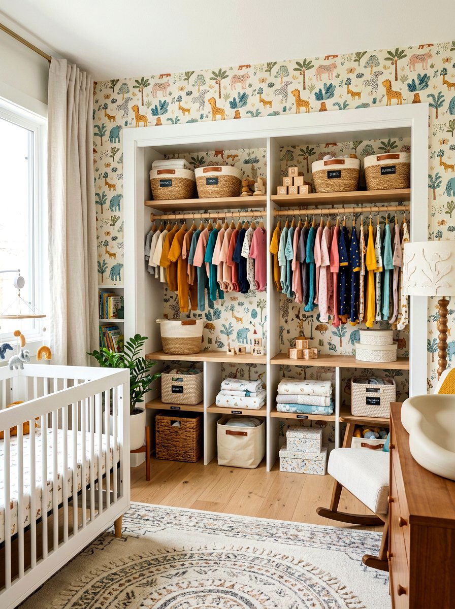 Open Closet Layout - 30 nursery closet organization ideas