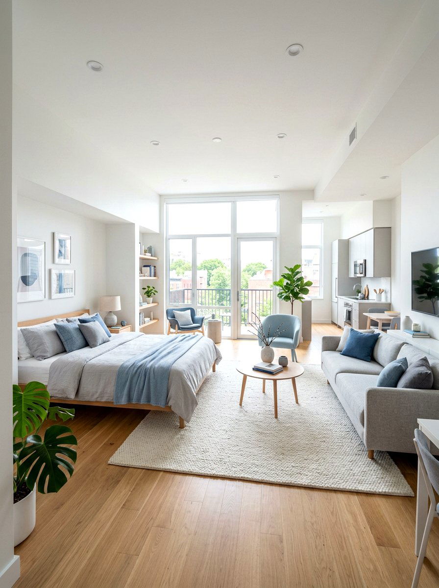 Open Concept Alcove Studio - 30 alcove studio apartment ideas