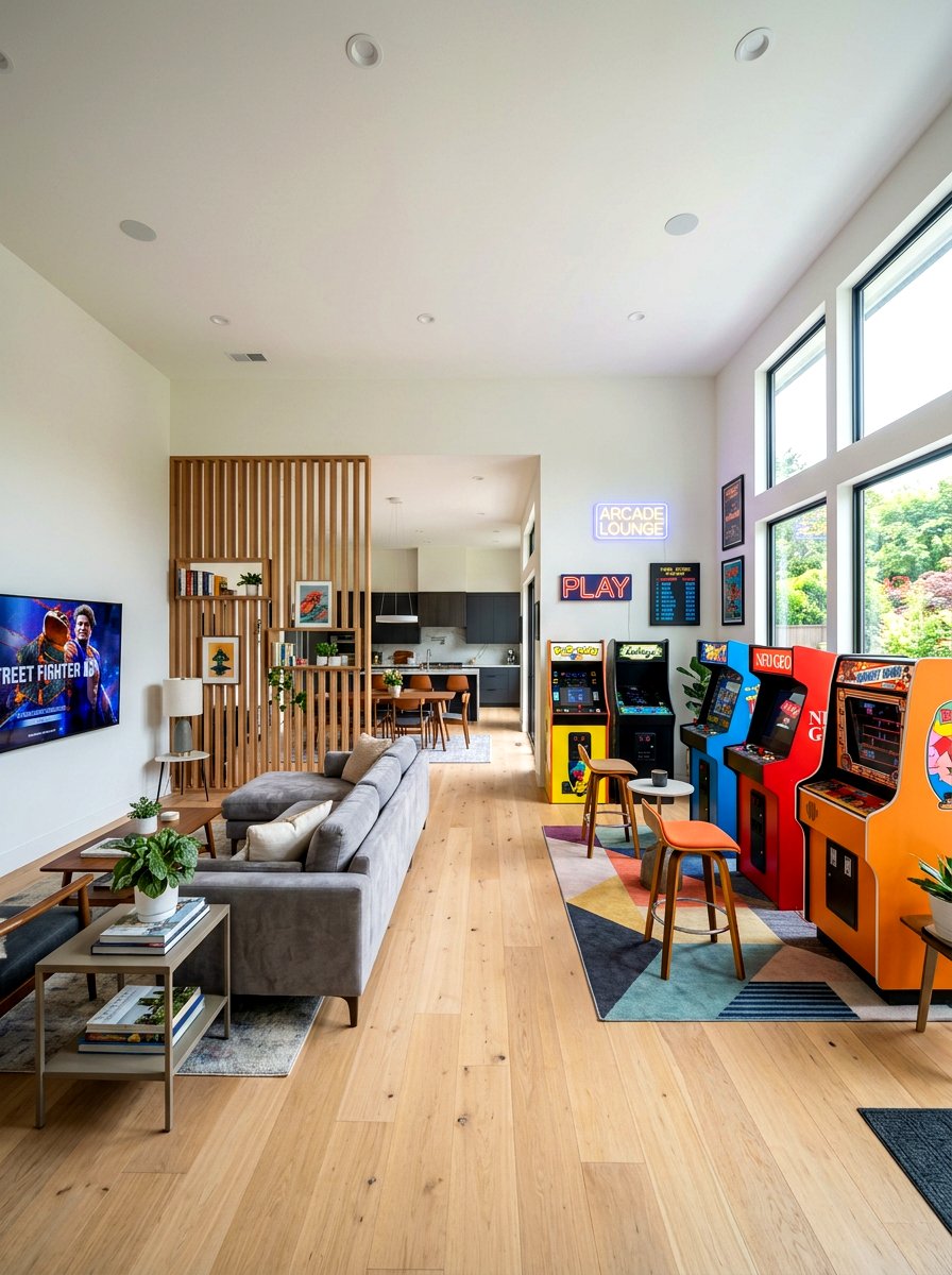 Open Concept Arcade - 30 arcade room ideas