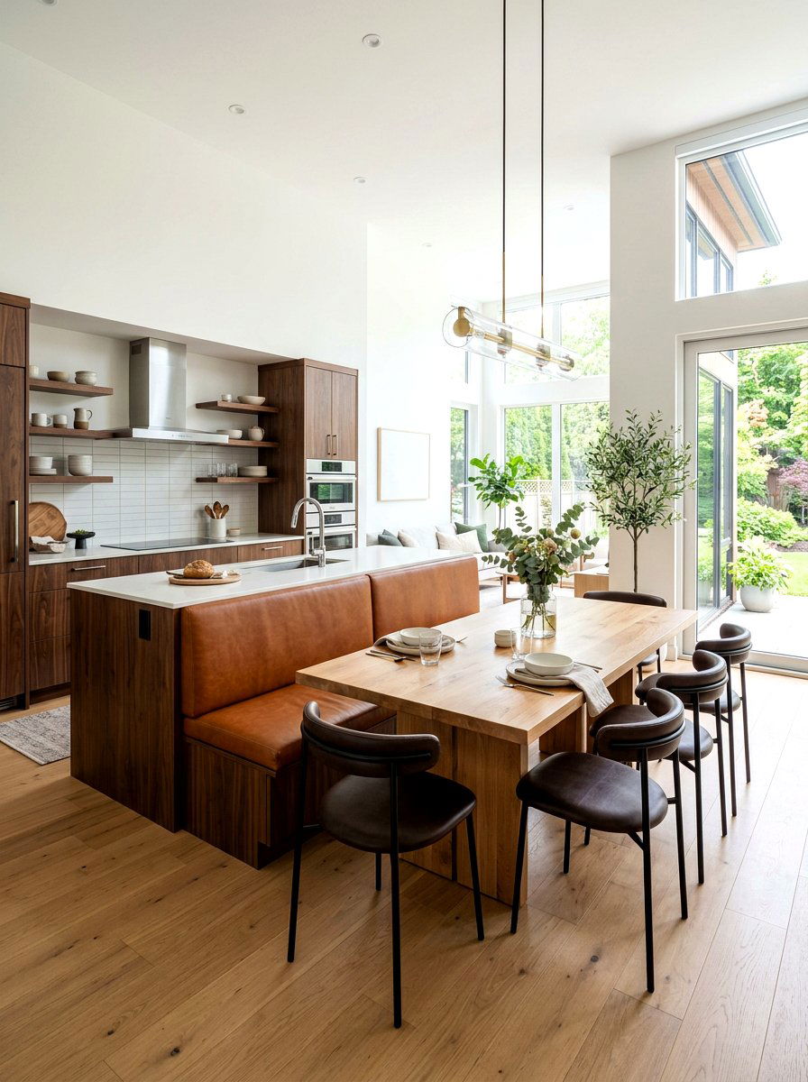 Open Concept Dining Nook - 30 breakfast window nook ideas