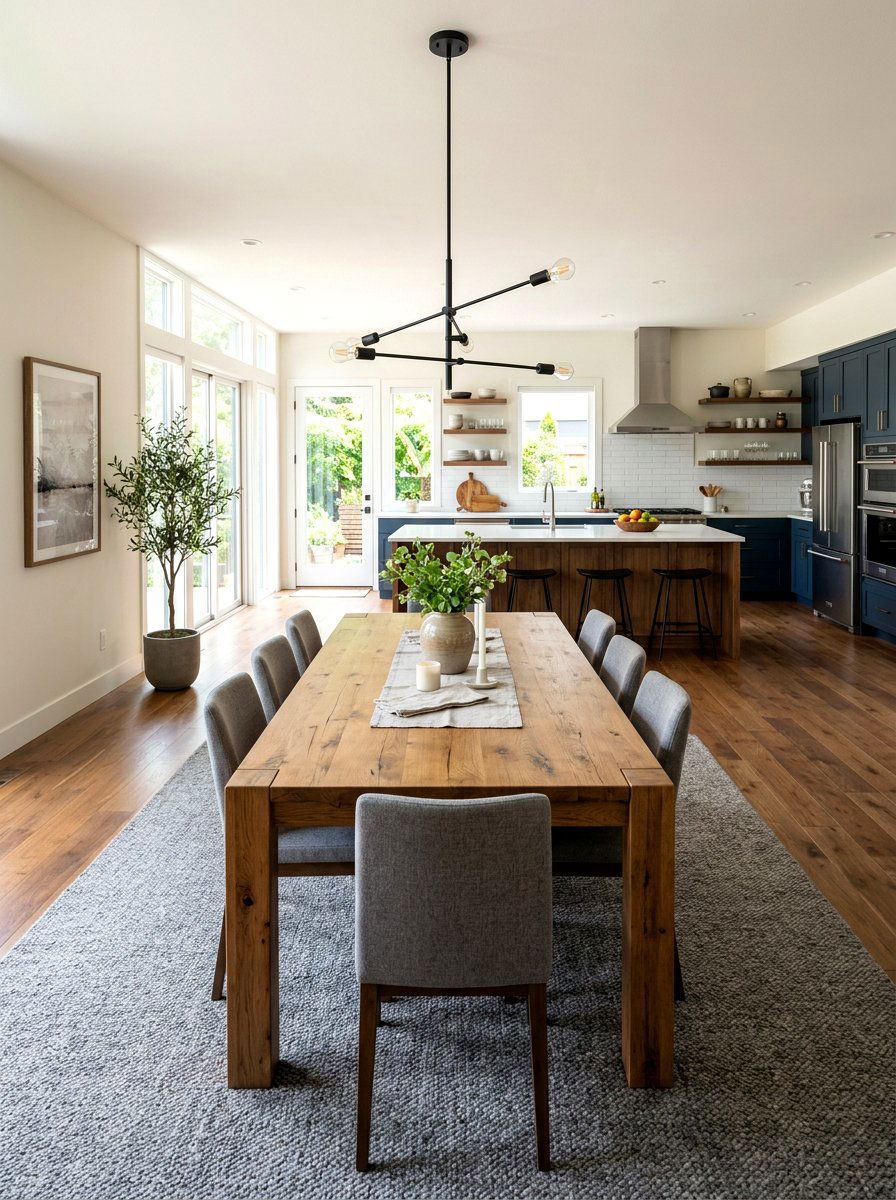 Open Concept Dining Room - 30 editorial dining room ideas