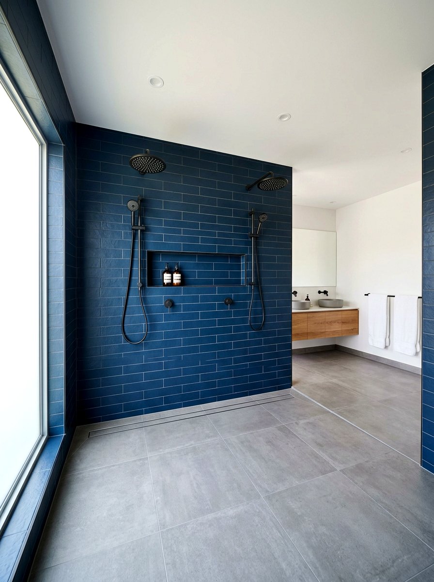 Open Concept Double Shower Head - 30 double shower head ideas